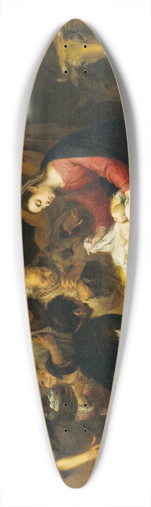 Bartolom Estebn Murillo - The Adoration of the Shepherds 39.3 inch art pintail longboard deck