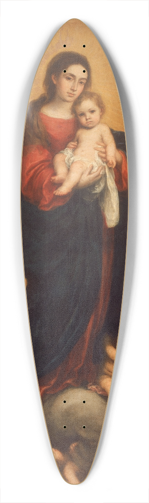 Bartolom Estebn Murillo - Virgin And Child In Glory 39.3 inch art pintail longboard deck