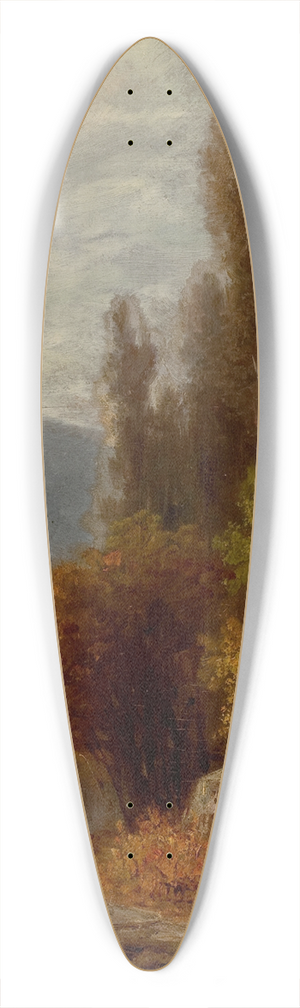 Benjamin Champney - Hunter on the Path 39.3 inch art pintail longboard deck