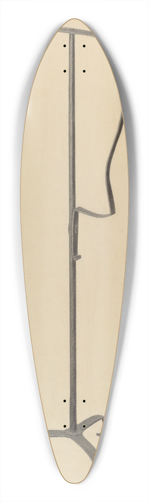 Benjamin Resnick - Rush and Candle Stand 39.3 inch art pintail longboard deck