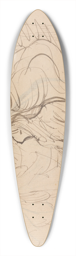 Benjamin Robert Haydon - Figure Study of Women in Various Sitting and Standing Poses 39.3 inch art pintail longboard deck
