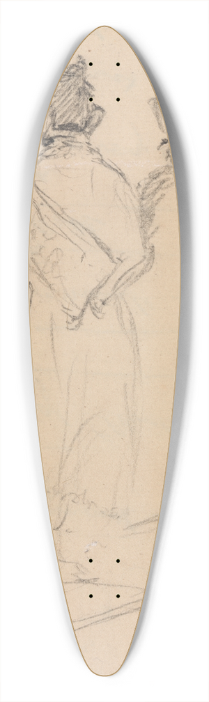 Benjamin Robert Haydon - Rear View Study of a Man walking 39.3 inch art pintail longboard deck