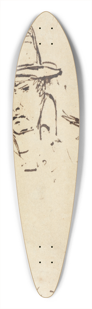 Benjamin Robert Haydon - Studies of Men with Hats 39.3 inch art pintail longboard deck