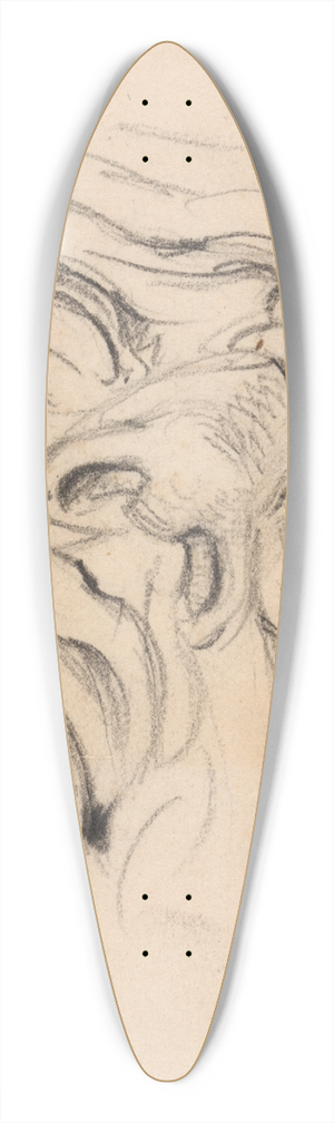 Benjamin Robert Haydon - Study of a Mans Expressive Face 39.3 inch art pintail longboard deck