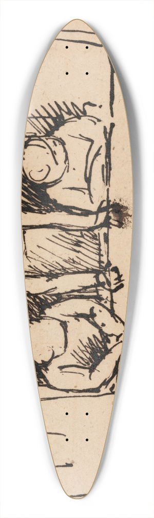 Benjamin Robert Haydon - Study of Three Figures, Leaning on a Windowsill 39.3 inch art pintail longboard deck