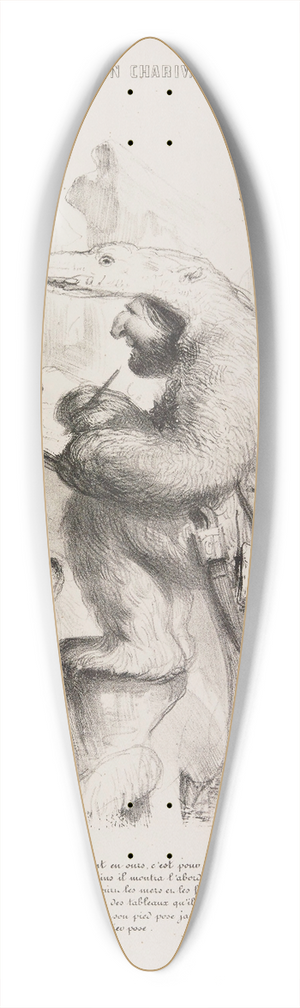 Benjamin Roubaud - Caricatur 39.3 inch art pintail longboard deck