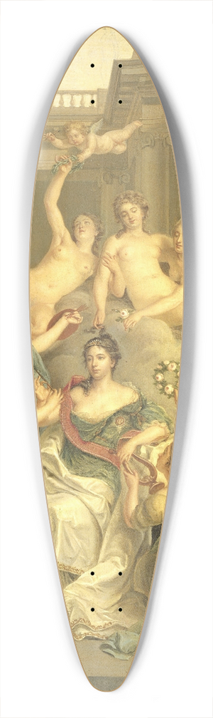 Benjamin Samuel Bolomey - Frederika Sophia Wilhelmina of Prussia (1751-1820). Wife of Prince Willem V, in the Temple of the Arts 39.3 inch art pintail longboard deck