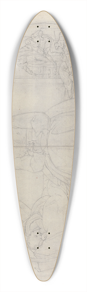 Benjamin West - Artists Wife and Child 39.3 inch art pintail longboard deck