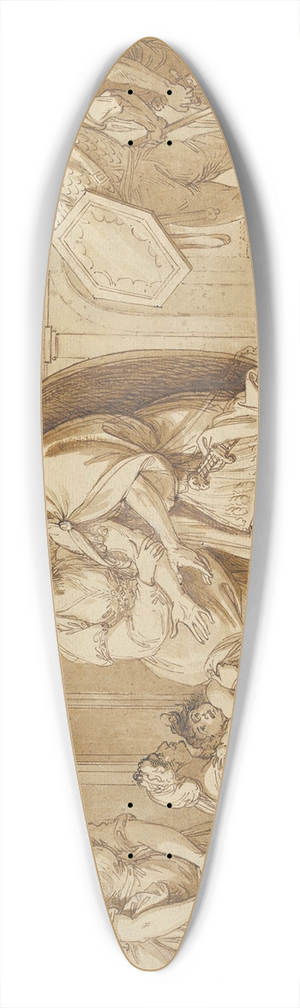 Benjamin West - Hector taking leave of Andromache; the Fright of Astyanax 39.3 inch art pintail longboard deck