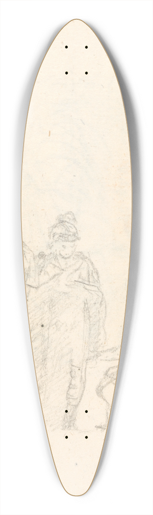 Benjamin West - Sketch 39.3 inch art pintail longboard deck