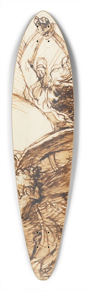 Benjamin West - St. Michael and Lucifer 39.3 inch art pintail longboard deck Benjamin West - St. Michael and Lucifer 39.3 inch art pintail longboard deck