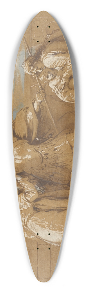 Benjamin West - The Fright of Astyanax (Hector Bidding Farewell to Andromache) 39.3 inch art pintail longboard deck Benjamin West - The Fright of Astyanax (Hector Bidding Farewell to Andromache) 39.3 inch art pintail longboard deck