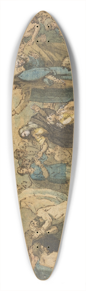 Benjamin West - The Raising of Lazarus 39.3 inch art pintail longboard deck
