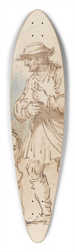 Benjamin West - Vagabond Family (recto) 39.3 inch art pintail longboard deck