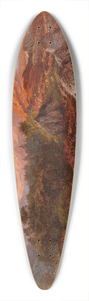 Benjamin Williams Leader - The Valley of the Lleder, North Wales 39.3 inch art pintail longboard deck