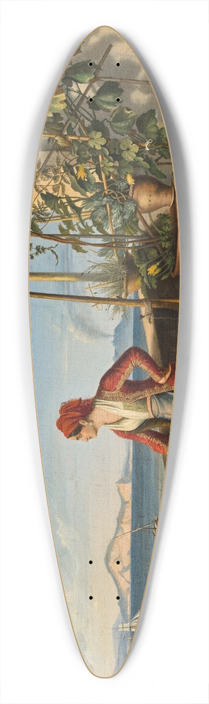 Benno Trmer - Woman From Procida 39.3 inch art pintail longboard deck