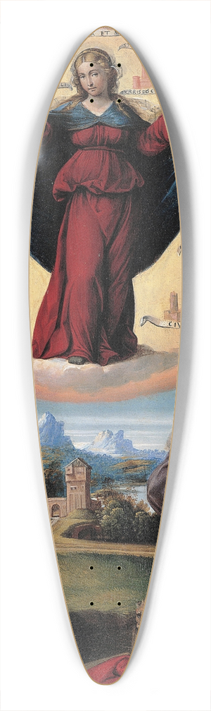 Benvenuto Tisi - Madonna in Glory and Holy Hones 39.3 inch art pintail longboard deck