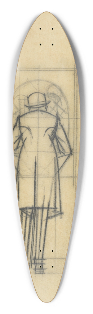 Bernard Boutet de Monvel - Luc in front of a painting by Jean Metzinger 39.3 inch art pintail longboard deck