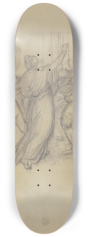 Bernhard von Neher the younger - Szene aus Goethes Iphigenie auf Tauris 8.25 inch art skate deck