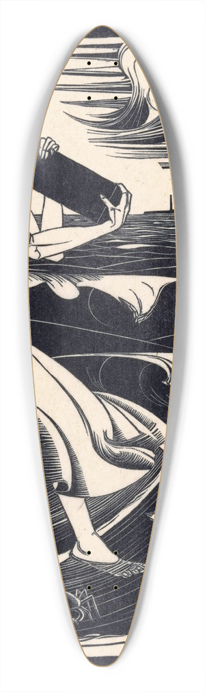 Bernard Essers - Strand 39.3 inch art pintail longboard deck