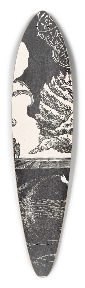 Bernard Essers - Zaaiende man 39.3 inch art pintail longboard deck