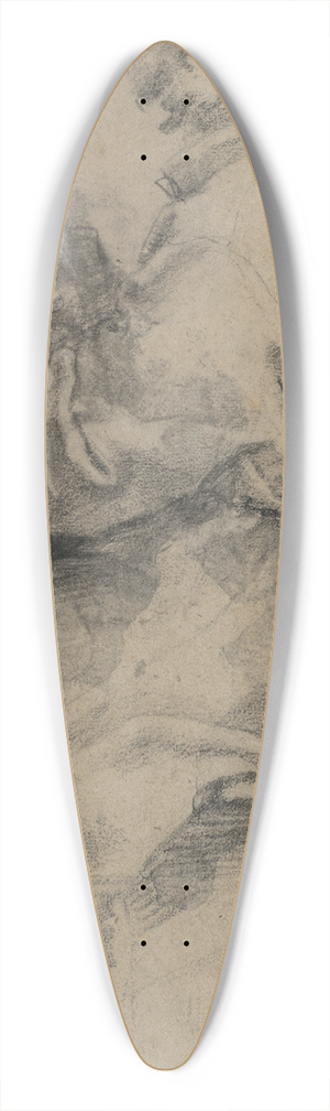 Bernardino Poccetti - Seated Male Figure with the Head of an Onlooker 39.3 inch art pintail longboard deck