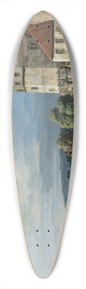 Bernardo Bellotto - View of Pirna in Saxony 39.3 inch art pintail longboard deck