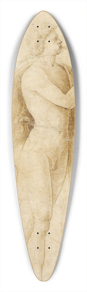 Bernardo Parentino - A Satyr Playing an Aulos 39.3 inch art pintail longboard deck