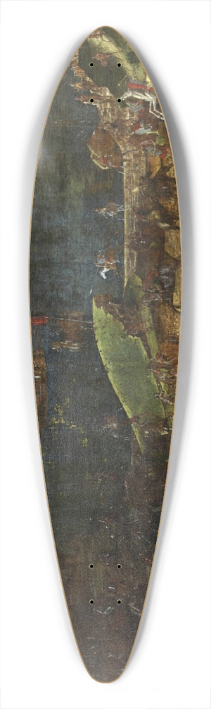 Bernardo Parentino - Battle Scene 39.3 inch art pintail longboard deck
