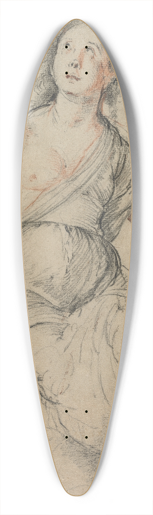 Bernardo Strozzi - Allegorical Figure 39.3 inch art pintail longboard deck