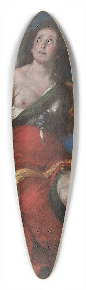 Bernardo Strozzi - Allegorical Figure 39.3 inch art pintail longboard deck Bernardo Strozzi - Allegorical Figure 39.3 inch art pintail longboard deck