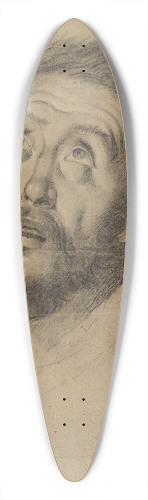 Bernardo Strozzi - Head of Saint Francis 39.3 inch art pintail longboard deck Bernardo Strozzi - Head of Saint Francis 39.3 inch art pintail longboard deck