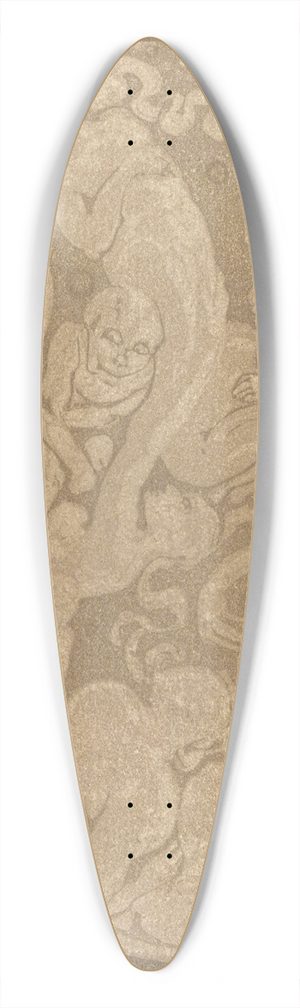 Bernard Willem Wierink - Droomachtig tafereel 39.3 inch art pintail longboard deck Bernard Willem Wierink - Droomachtig tafereel 39.3 inch art pintail longboard deck