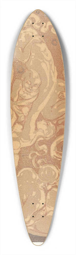 Bernard Willem Wierink - Droomachtig tafereel 39.3 inch art pintail longboard deck Bernard Willem Wierink - Droomachtig tafereel 39.3 inch art pintail longboard deck