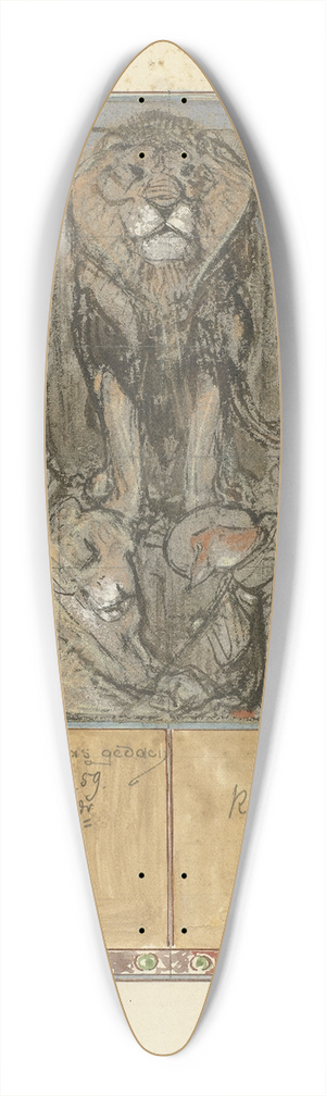 Bernard Willem Wierink - Koning Nobel schenkt Reinaert de vrijheid 39.3 inch art pintail longboard deck Bernard Willem Wierink - Koning Nobel schenkt Reinaert de vrijheid 39.3 inch art pintail longboard deck