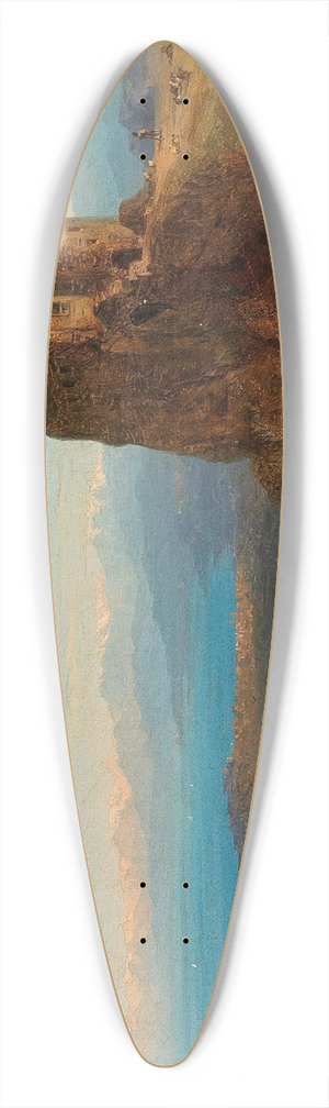 Bernhard Fiedler - View into the Bay of Trieste from S. Servolo 39.3 inch art pintail longboard deck