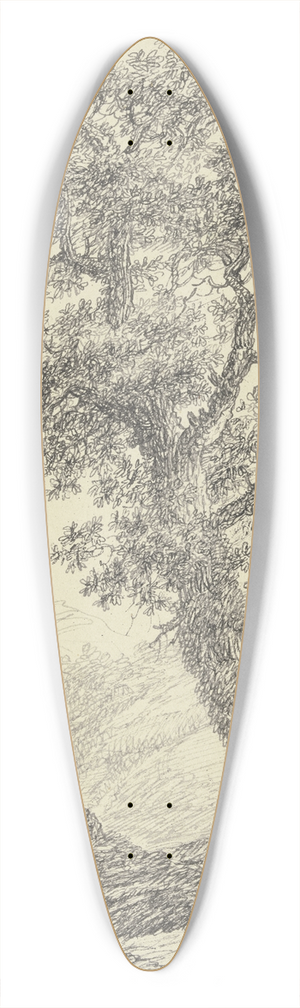 Bernhard Gottfried Manskirch - Familienszene unter einem Eichenbaum 39.3 inch art pintail longboard deck
