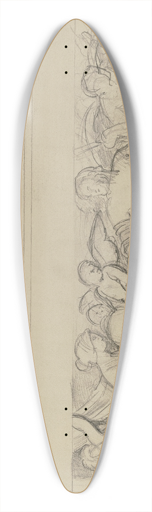 Bernhard von Neher the younger - Mythological scene 39.3 inch art pintail longboard deck