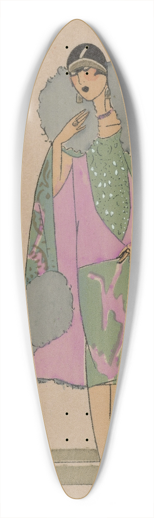 Bertaux - Cration JENNY  JEZABEL 39.3 inch art pintail longboard deck