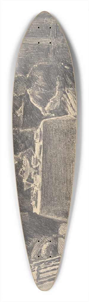 Bertha Wegmann - Eftermiddagste i kunstnerens atelier 39.3 inch art pintail longboard deck Bertha Wegmann - Eftermiddagste i kunstnerens atelier 39.3 inch art pintail longboard deck