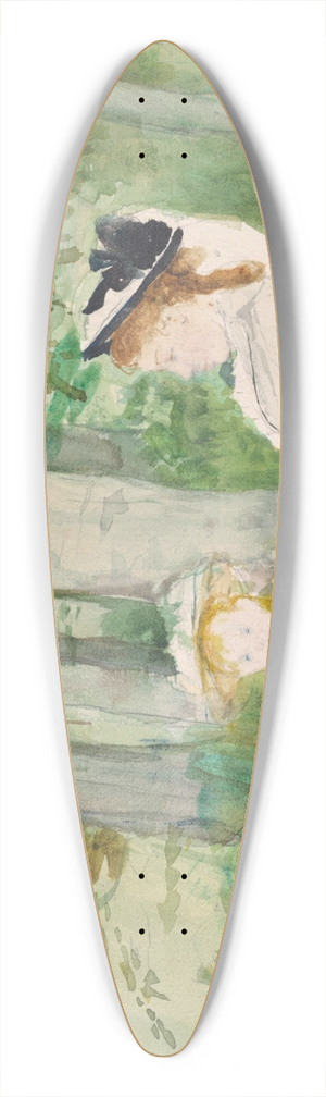 Berthe Morisot - At The Edge Of The Forest (Edma And Jeanne) 39.3 inch art pintail longboard deck Berthe Morisot - At The Edge Of The Forest (Edma And Jeanne) 39.3 inch art pintail longboard deck
