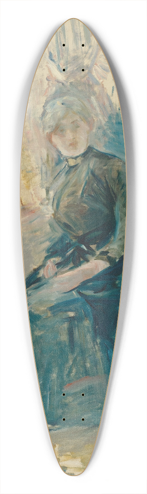 Berthe Morisot - Berthe Morisot and her daughter in front of a window 39.3 inch art pintail longboard deck Berthe Morisot - Berthe Morisot and her daughter in front of a window 39.3 inch art pintail longboard deck