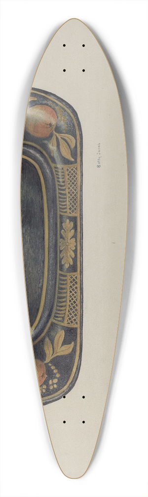 Betty Jacob - Toleware Tray 39.3 inch art pintail longboard deck
