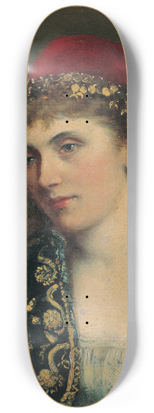 Bertha von Bayer - Portrait of a Woman 8.25 inch art skate deck