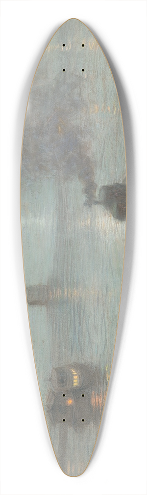 Birge Harrison - Evening on the Seine 39.3 inch art pintail longboard deck