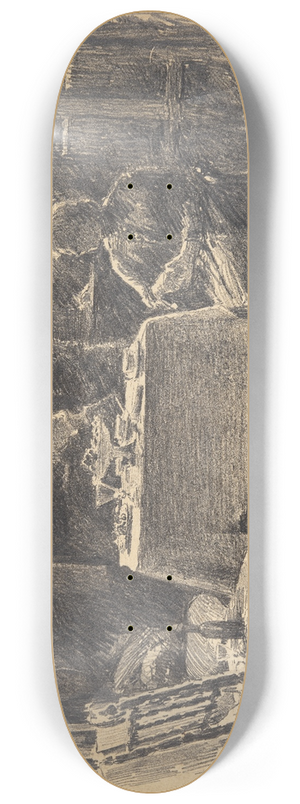 Bertha Wegmann - Eftermiddagste i kunstnerens atelier 8.25 inch art skate deck Bertha Wegmann - Eftermiddagste i kunstnerens atelier 8.25 inch art skate deck