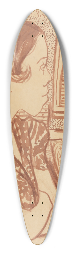 Blanche Grambs - Woman Looking Away 39.3 inch art pintail longboard deck