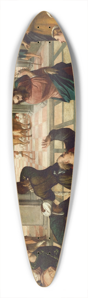 Bonifacio Veronese - Christ driving the money changers from the Temple 39.3 inch art pintail longboard deck