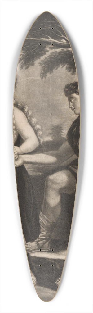 British 18th Century - Judgment of Paris 39.3 inch art pintail longboard deck