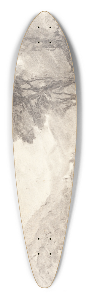 British 19th Century - Landscape 39.3 inch art pintail longboard deck